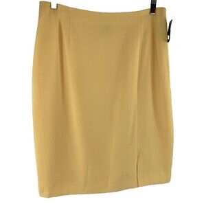 Liz Claiborne Women's 14 Yellow Skirt Stretch Comfort  Modern Impact NEW $99